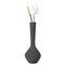 Tall Floor Vase, Modern Charcoal Grey Extra Large Floor Vase, 38-inch Trumpet Style Plastic Rope Vase, Decorative Lightweight Vase, for the Entryway, Dining Room, Living Room, or Bedroom